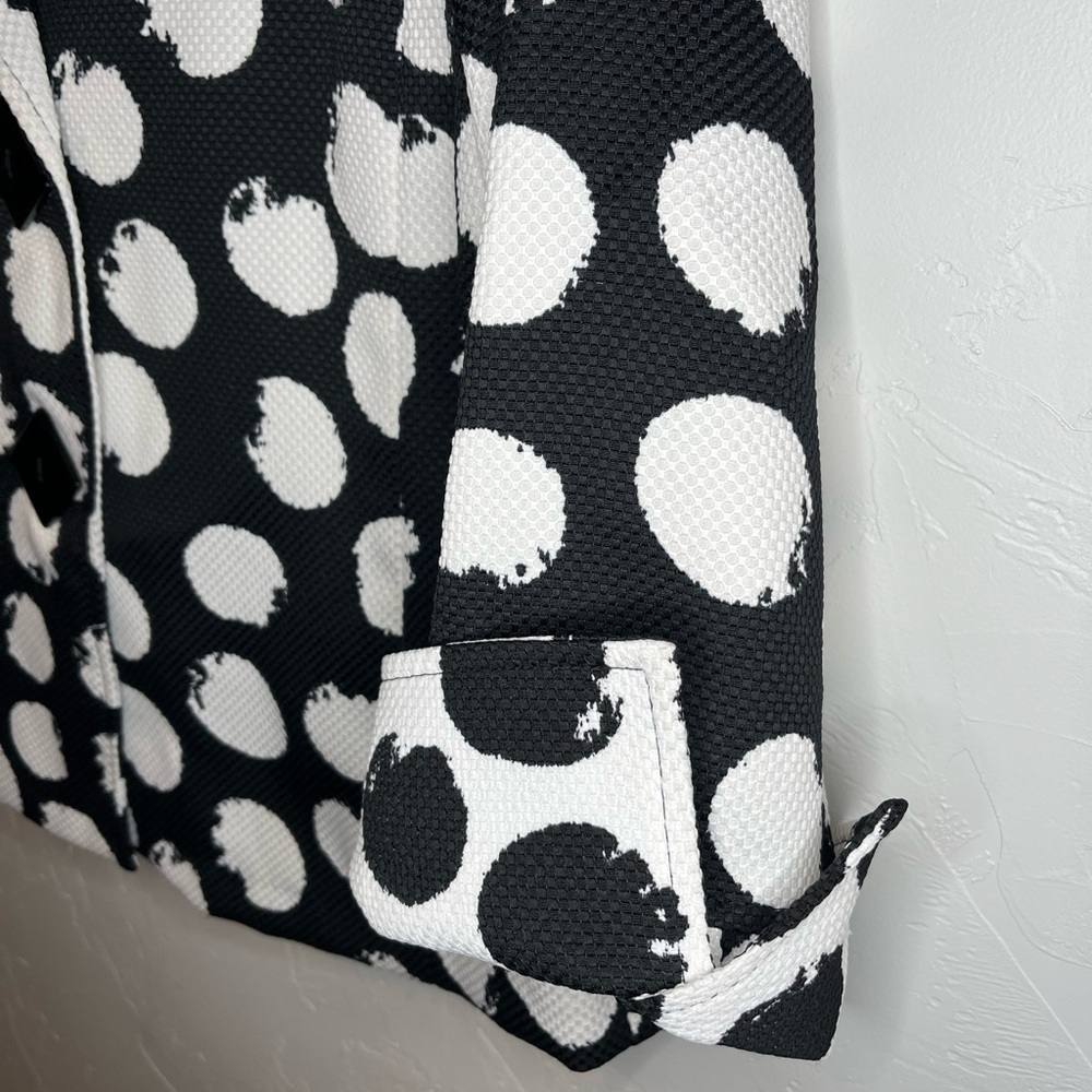 IC‎ By Connie K Large Polka Dot Women's Blazer Top - Black and White - Picture 4 of 9